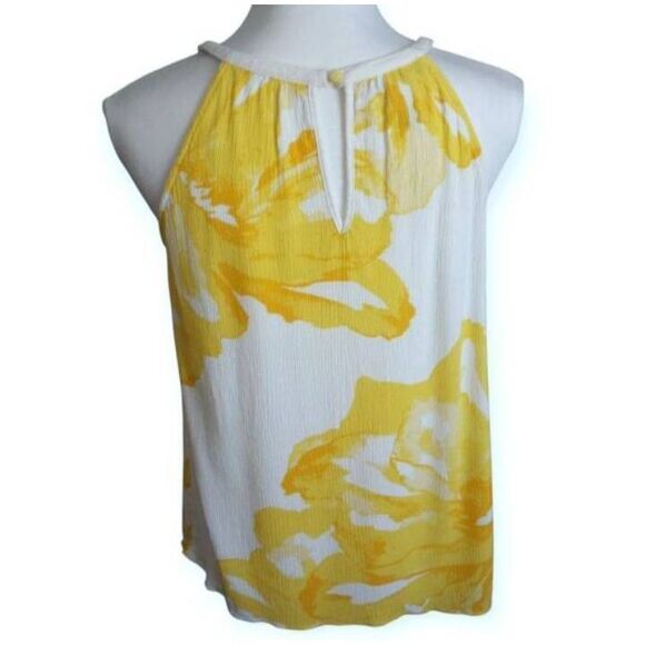 INC International Concepts White and Yellow Sleeveless Tank Top Sz.M EUC. - Picture 6 of 8